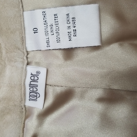 Vintage Suede Leather Pantsuit Set Size 10 - Picture 14 of 14